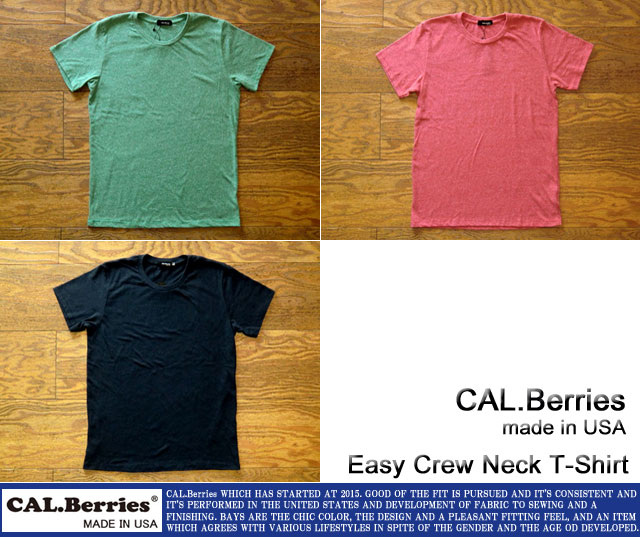 [CAL.Berries]カルベリーズ-イージークルーネックTシャツ