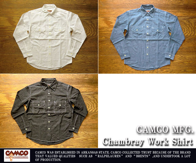[CAMCO]カムコ-シャンブレーL/Sワークシャツ