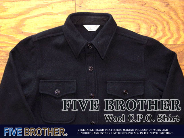 最終値下！FIVE BROTHER CPOシャツ　ファイブブラザー　ウールシャツ