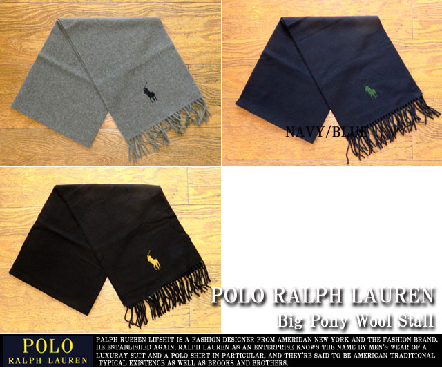 [Polo Ralph Lauren]ポロラルフローレン-ビッグポニーウールストール