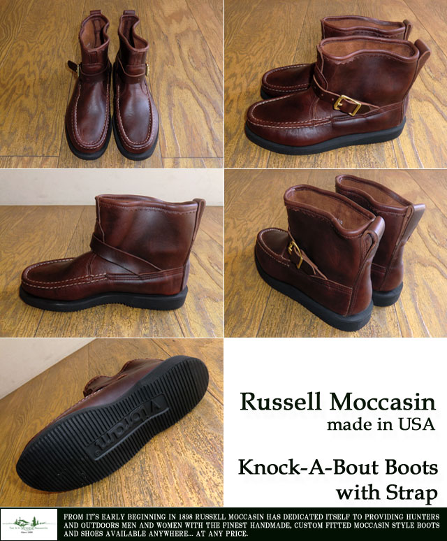 RussellMoccasinラッセルモカシン/ノックアバウトブーツwithストラップ