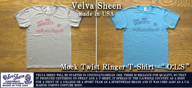 ベルバシーン-モックツイストプリントリンガーTシャツ“O:L:S”