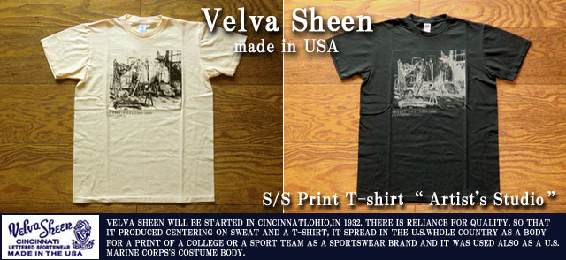 ベルバシーン-プリントTシャツ“ARTIST'S STUDIO”