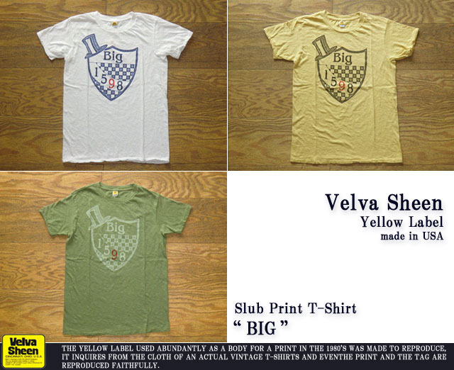 ベルバシーンイエローレーベル-スラブプリントTシャツ“BIG”